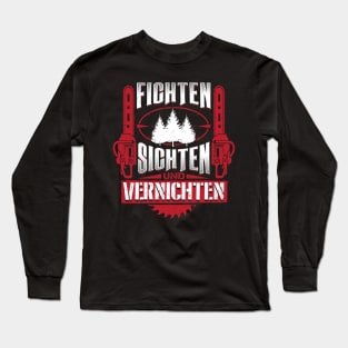 Lumberjack Woodworker Chainsaw Gift Long Sleeve T-Shirt